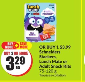 Chalo FreshCo Schneiders stackers, lunch mate or adult snack kits 75-120 g offer