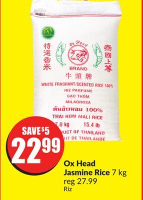 Chalo FreshCo Ox head jasmine rice 7 kg offer