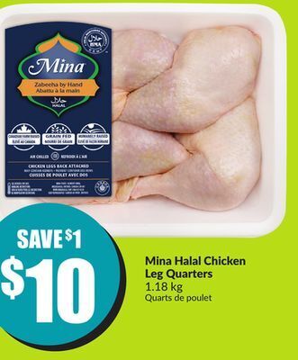 Chalo FreshCo Mina halal chicken leg quarters 1.18 kg offer