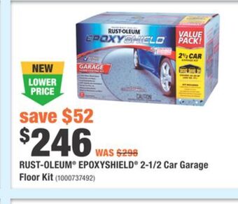 Home Depot Rust-oleum® epoxyshield® 2-1/2 car garage floor kit offer