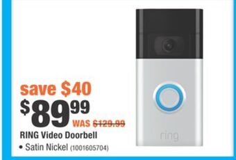 Home Depot Ring video doorbell offer