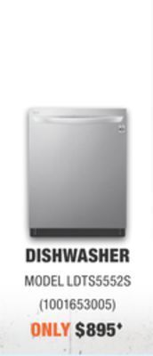 Home Depot Lg dishwasher offer