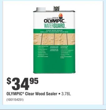 Home Depot Olympic® clear wood sealer offer