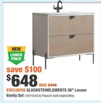 Home Depot Glucksteinelements 36 larson vanity set offer