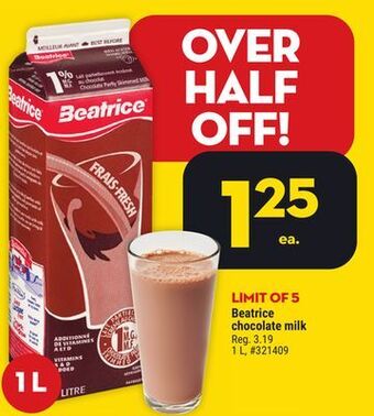 Giant Tiger Beatrice chocolate milk offer