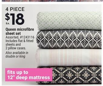 Giant Tiger Queen microfibre sheet set offer