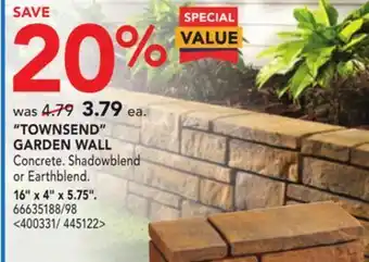 RONA Oldcastle townsend garden wall 16 x 4 x 5.75 offer