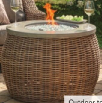 RONA 36 costa round gas fire table offer