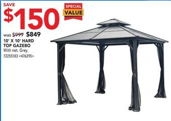 RONA 10' x 10' hard top gazebo offer