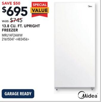 RONA Midea 13.8 cu. ft. upright freezer offer