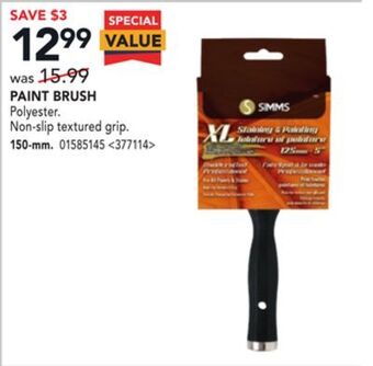 RONA Simms paint brush offer