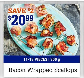 M & M Food Market Bacon wrapped scallops offer