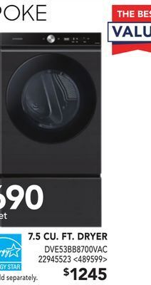 RONA Samsung bespoke 7.5 cu. ft. dryer offer