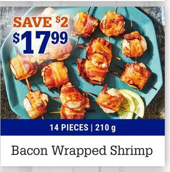 M & M Food Market Bacon wrapped shrimp offer