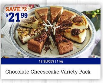 M & M Food Market Chocolate cheesecake variety pack offer