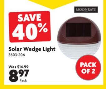 Home Hardware Solar wedge light offer