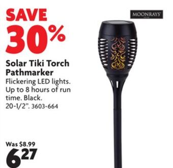 Home Hardware Solar tiki torch pathmarker offer