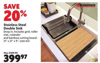 Home Hardware Stainless steel double sink offer