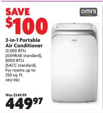 Home Hardware 3-in-1 portable air conditioner offer