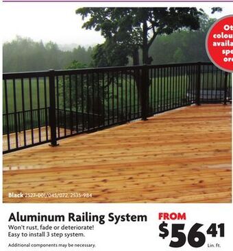 Home Hardware Aluminum railing system offer