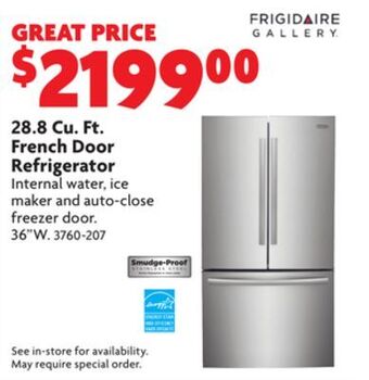 Home Hardware 28.8 cu. ft. french door refrigerator offer