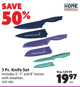 Home Hardware 3 pc. knife set offer