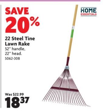 Home Hardware 22 steel tine lawn rake offer