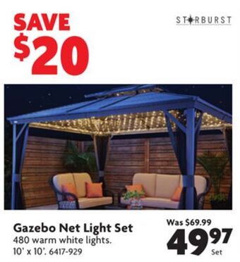 Home Hardware Gazebo net light set offer