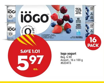 Giant Tiger Iögo yogurt offer