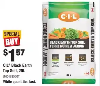 Home Depot Cil black earth top soil, 25l offer