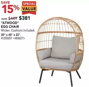 RONA Atwood egg chair offer