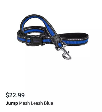 Petvalu Jump mesh leash blue offer