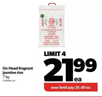 Real Canadian Superstore Ox head fragrant jasmine rice offer