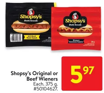 Walmart Shopsy's original or beef wieners offer
