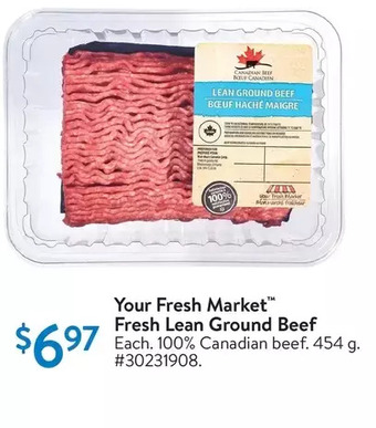 Walmart Your fresh market lean ground beef offer