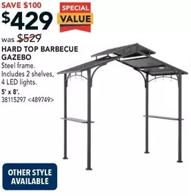 RONA Hard top barbecue gazebo offer