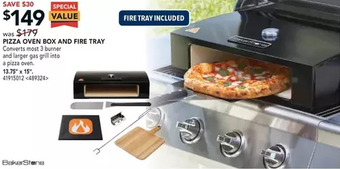 RONA Bakerstone pizza oven box and fire tray offer
