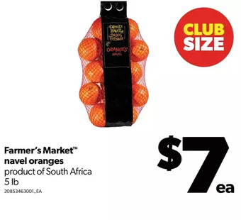 Real Canadian Superstore Farmer's market navel oranges offer