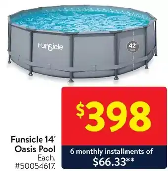 Walmart Funsicle 14 ft oasis pool offer