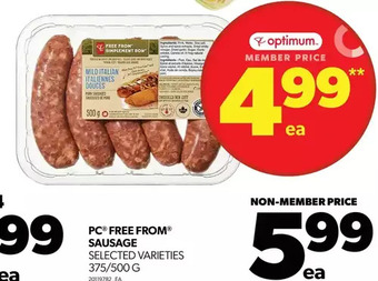 Real Canadian Superstore Pc free from sausage offer