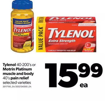 Real Canadian Superstore Tylenol or motrin platinum muscle and body pain relief offer