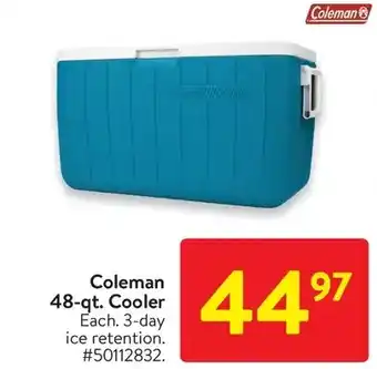 Walmart Coleman chiller™ 48-quart cooler, ocean offer