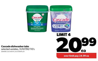 Real Canadian Superstore Cascade dishwasher tabs offer