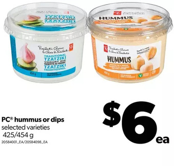 Real Canadian Superstore Pc hummus or dips offer
