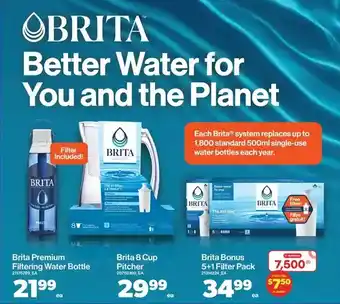 Real Canadian Superstore Brita premium filtering water bottle | brita 8 cup pitcher | brita bonus 5+1 filter pack offer