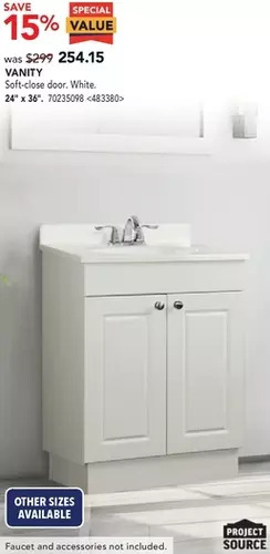 Lowe's Project source vanity offer