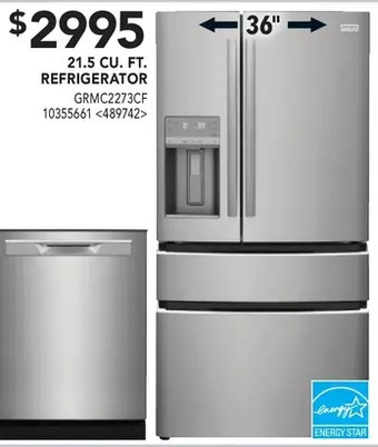 Lowe's Frigidaire gallery 21.5 cu. ft. refrigerator offer