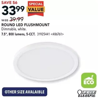 Lowe's Feit electric round led flushmount offer