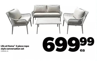 Real Canadian Superstore Life at home 4 piece rope style conversation set offer