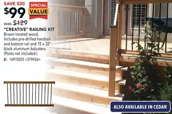 Lowe's Creative railing kit offer